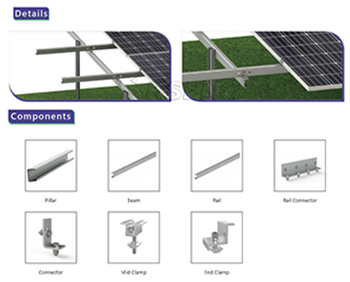 Manufacturer Steel Solar Pv Panel Ground Mounting Brackets Structure