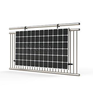 Black Angle Adjustable Aluminum Balcony Easy Solar Bracket