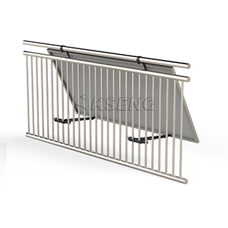 Black Angle Adjustable Aluminum Balcony Easy Solar Bracket