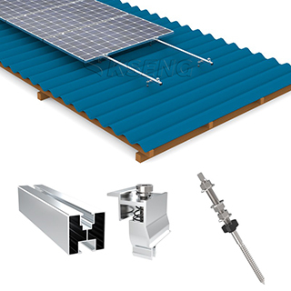 OEM Hanger Bolt Solution Aluminum Solar Metal Roof Mounting System