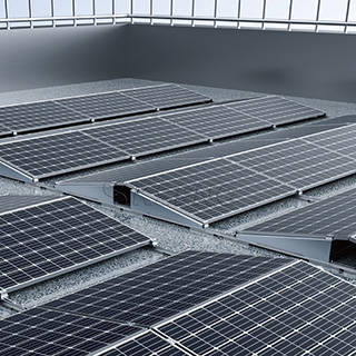 OEM Custom Non-penetrating Aluminum Solar Ballasted Roof Mounting Systems