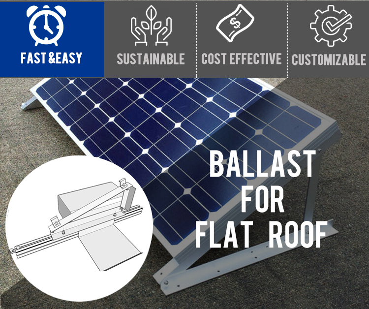 solar ballast roof mounting system