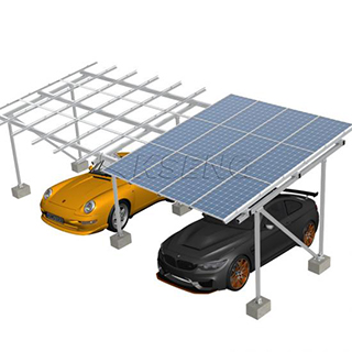 N-Type Waterproof Aluminum Solar Carport With Concrete Base