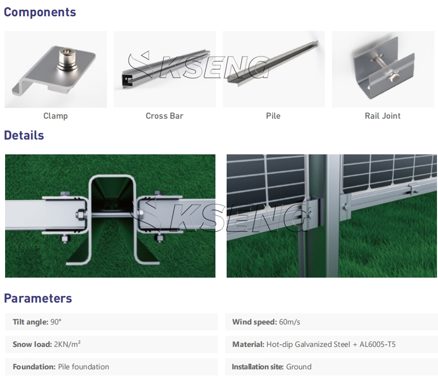 vertical solar fencing