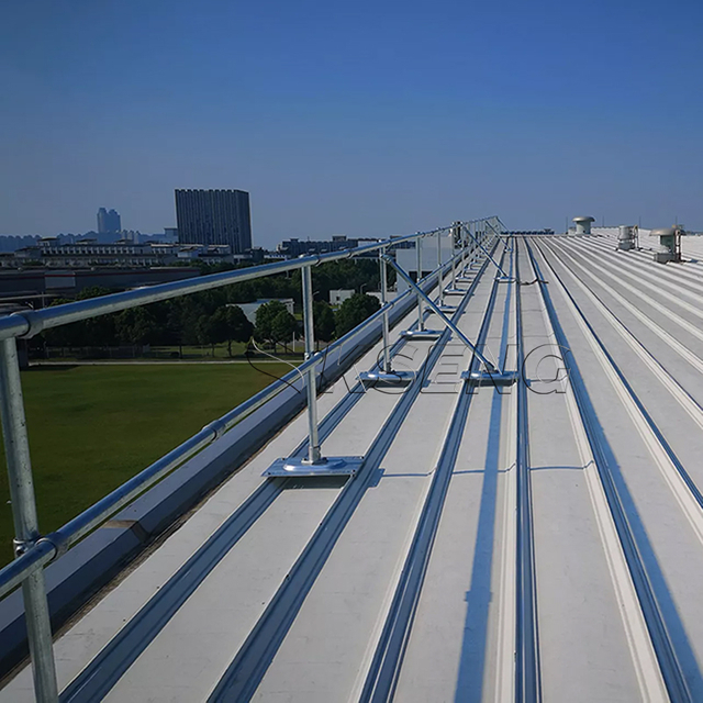 Kseng Quick Installation Rooftop Guardrail Hot Dip Galvanizing Safety Guardrail