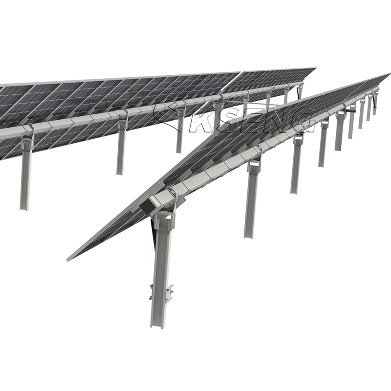 Kseng Newest Dual Row Linkage Single Axis Solar Tracking System