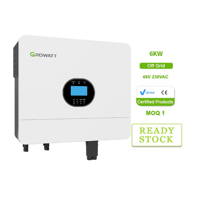 Growatt Spf 6000 Es Plus 48V 6000W Off Grid Solar Hybrid Inverter Single Phase