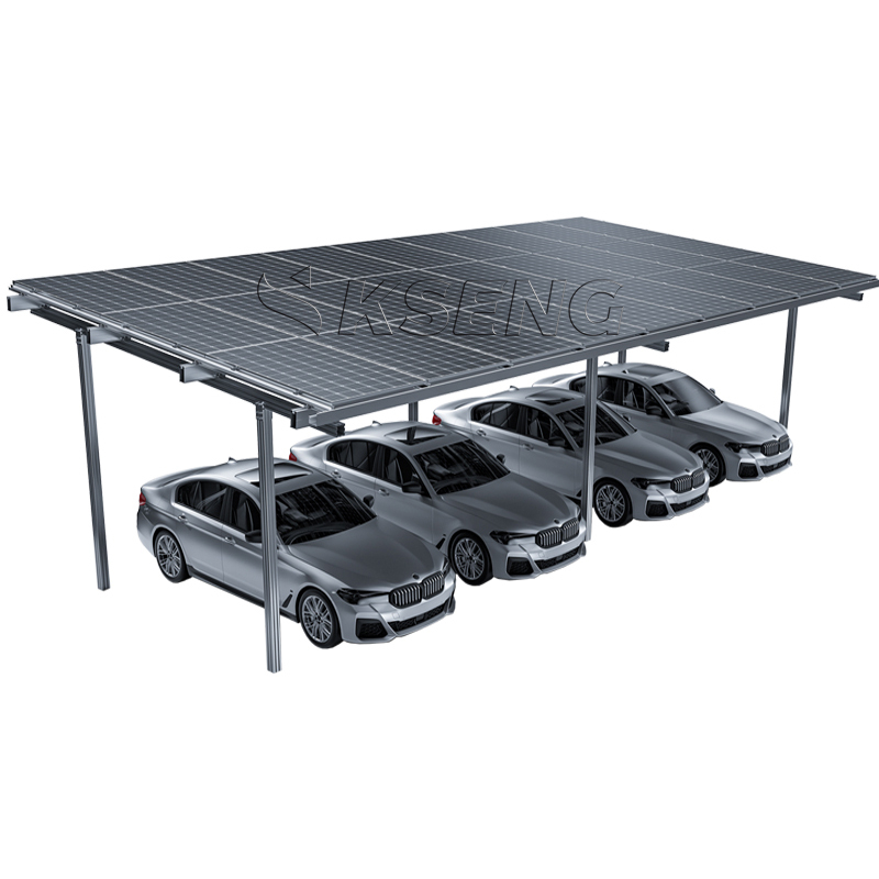 OEM Custom Waterproof Aluminum Solar Carport For 4 Car 