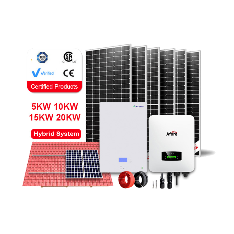 10kw 12kw 15kw 20kw Hybrid Solar Battery House System Complete Solar Energy System