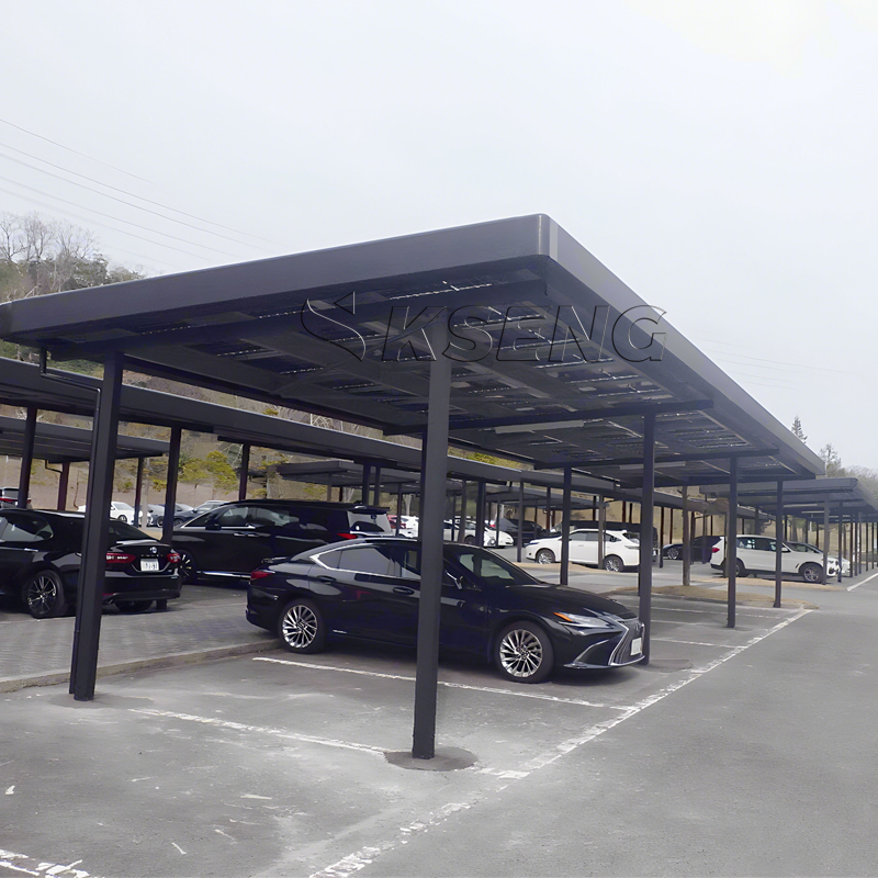 Aluminum Waterproof Black Solar Carport Mounting System