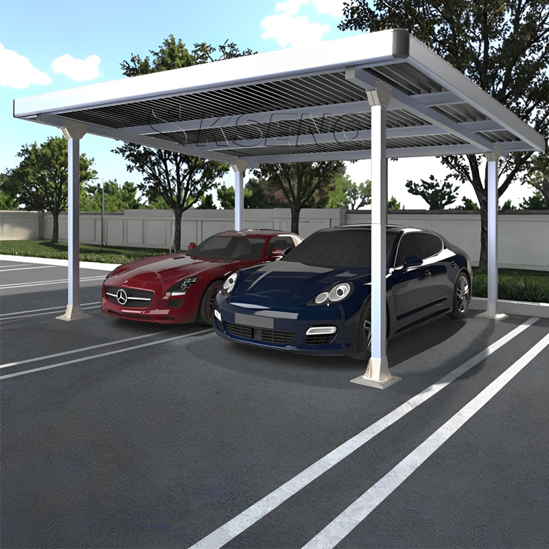 High Wind Resistance Aluminum Solar Pv Carport for Residential Use