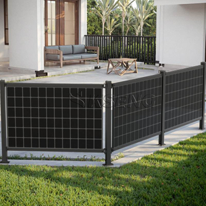 Space-Optimizing Black Vertical Solar Fences System for Easy Installation