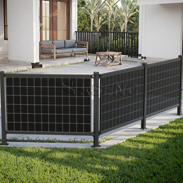 Space-Optimizing Black Vertical Solar Fences System for Easy Installation