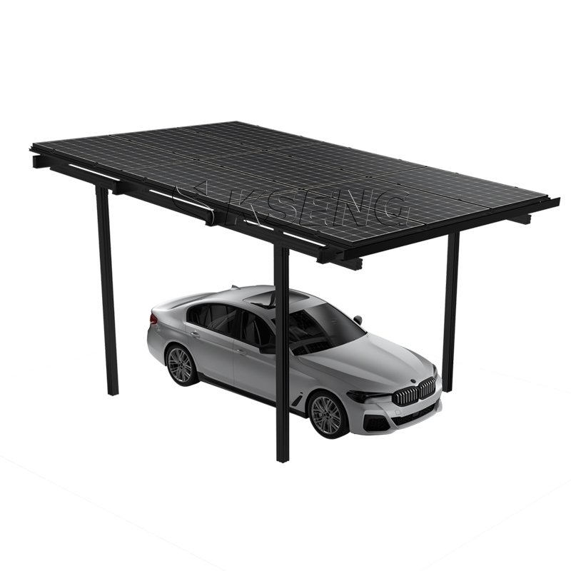 Waterproof Deign Black Aluminum Solar Carport Manufacturers