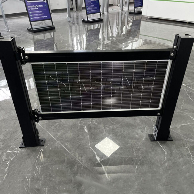 Space-Optimizing Black Vertical Solar Fences System for Easy Installation
