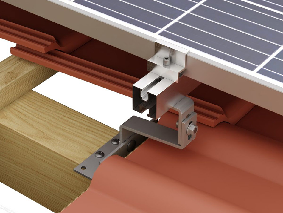 solar tile roof hook
