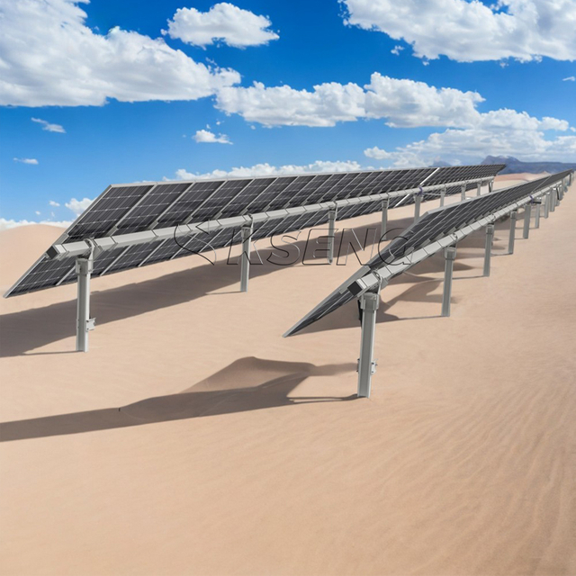 Kseng Newest Dual Row Linkage Single Axis Solar Tracking System